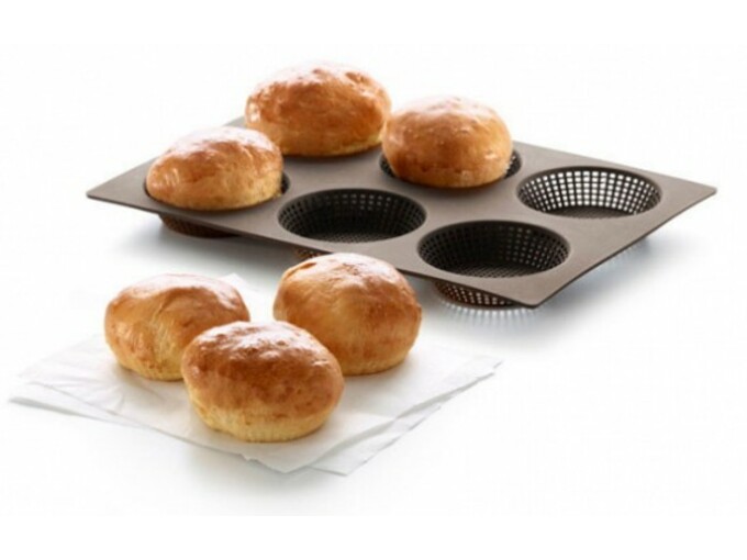 LEKUE silikonski pekač za kruh 6 delni MINIŽEMLJICE P.BREAD ROLS 8CM 0202300M10M