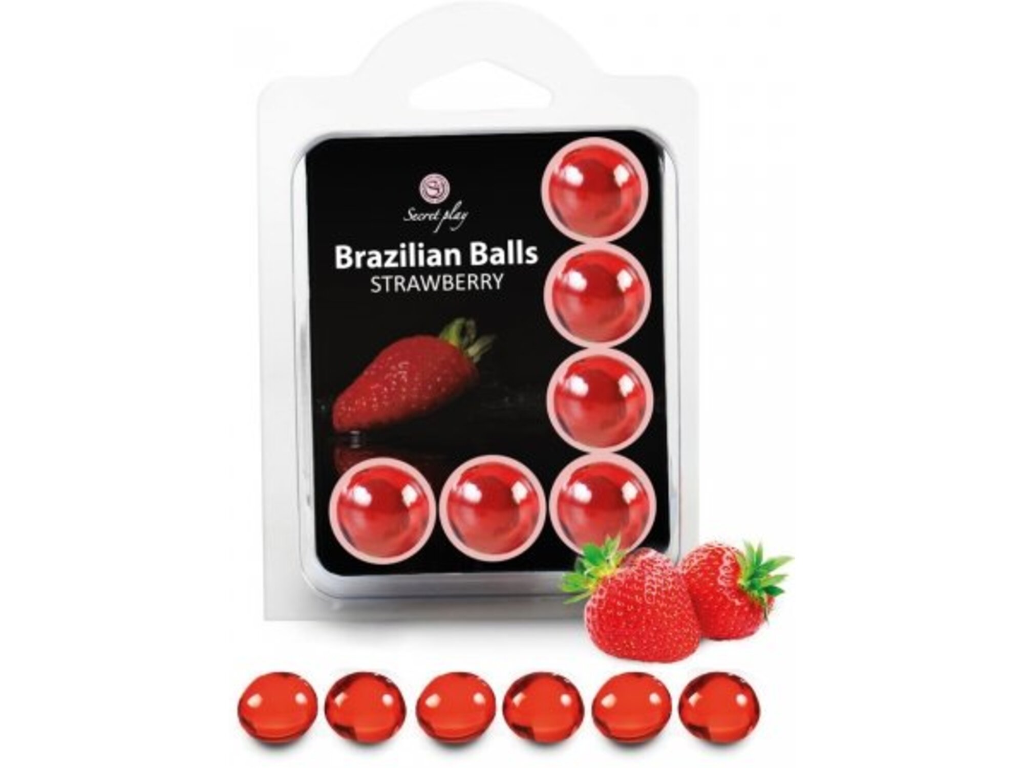 SECRET PLAY Brazilske Kroglice Strawberry 6/1