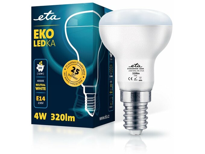 ETA LED žarnica  R50, E14 navoj 4 W (nevtralno bela, 4000K, 320 lm)