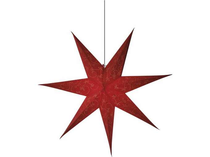 EMOS LIGHTING dekoracija papirna zvezda - rdeča, 75 cm ZY2249