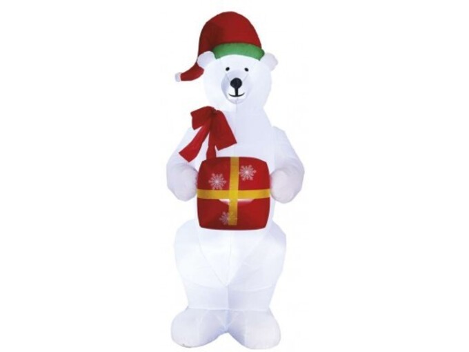 EMOS LIGHTING LED polarni medved z božičnim darilom napihljiv, 240 cm DCFC15