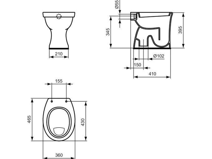 IDEAL STANDARD WC školjka Eurovit V313101