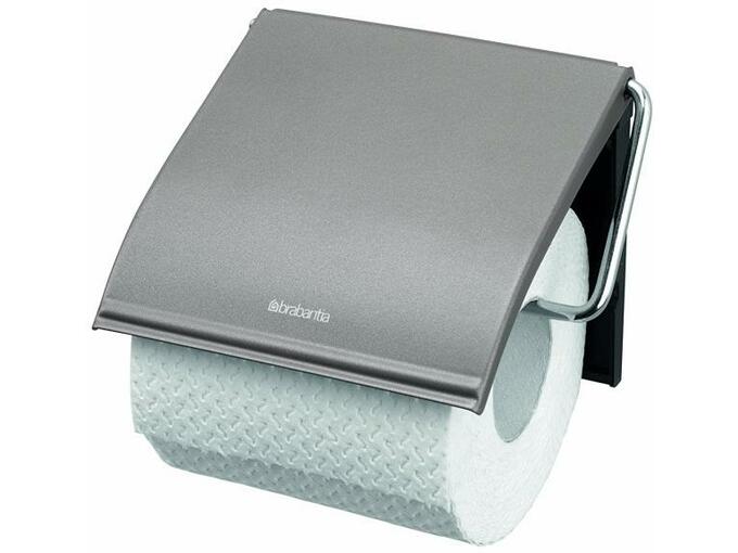 BRABANTIA držalo za WC papir s pokrovom Classic 477300 platinum
