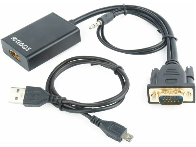 GEMBIRD Adapter VGA M - HDMI Ž + avdio Gembird A-VGA-HDMI-01