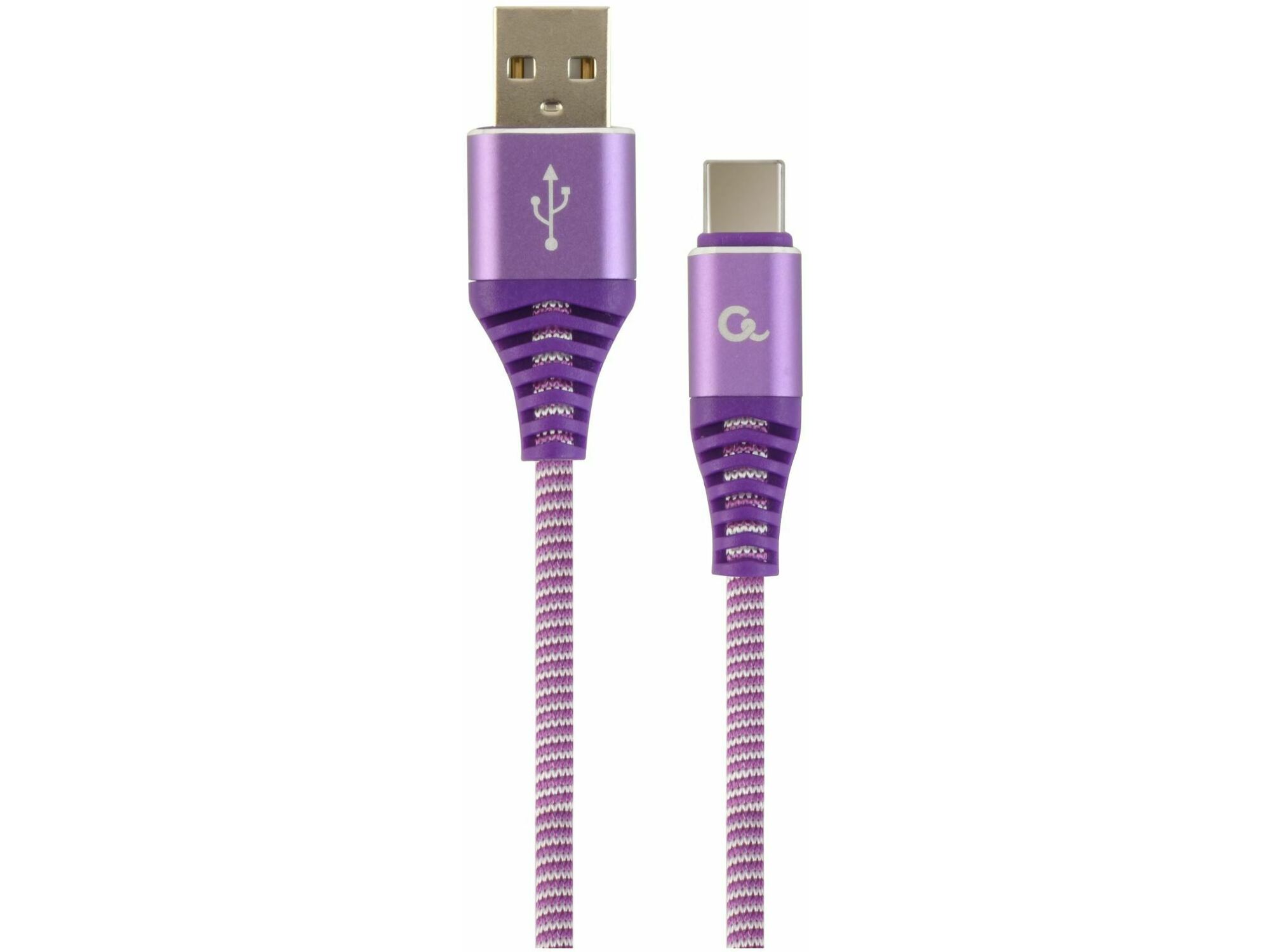 CABLEXPERT Kabel USB 2.0 A-C 2m bombažna zaščita vijola Cablexpert CC-USB2B-AMCM-2M-PW