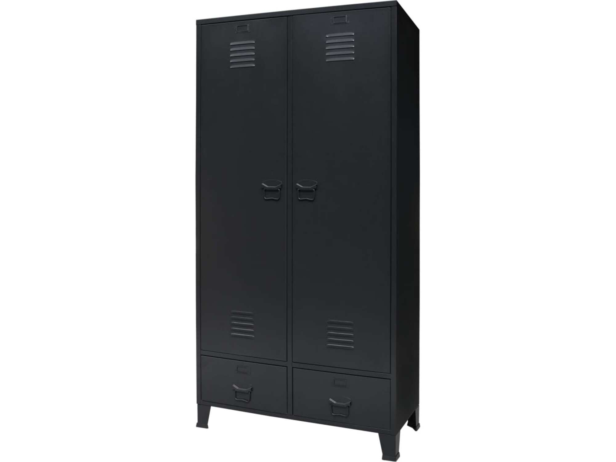 VIDAXL Kovinska omara industrijskega stila 90x40x180 cm črna