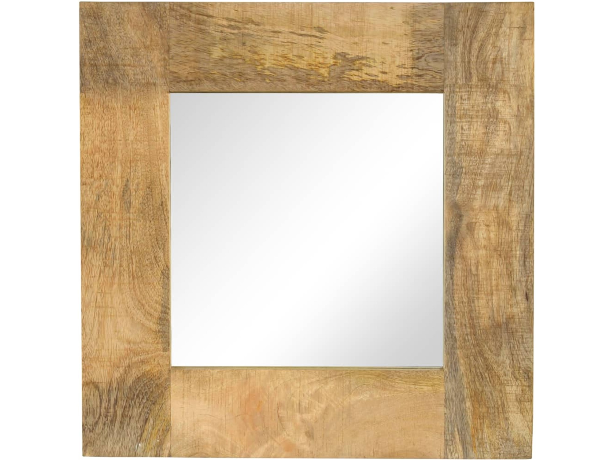 VIDAXL Ogledalo iz trdnega mangovega lesa 50x50 cm