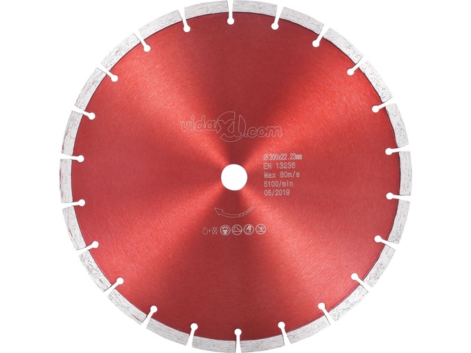 VIDAXL Diamantni rezalni disk iz jekla 300 mm