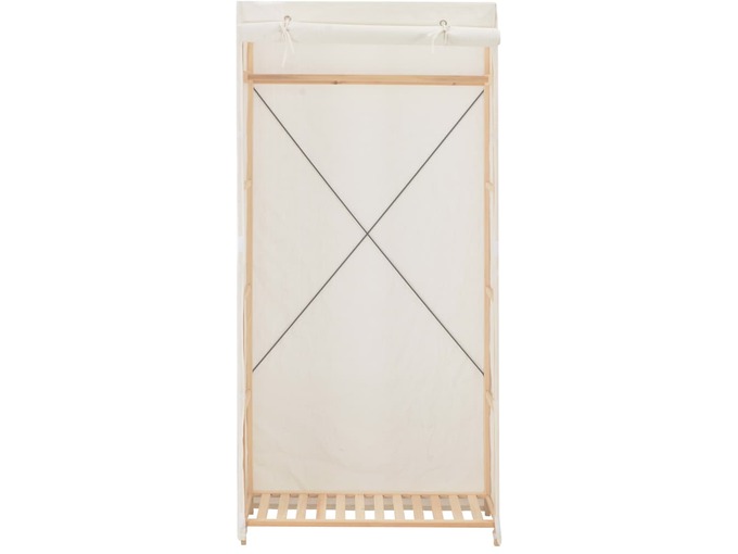VIDAXL Garderobna omara iz blaga bela 79x40x170 cm