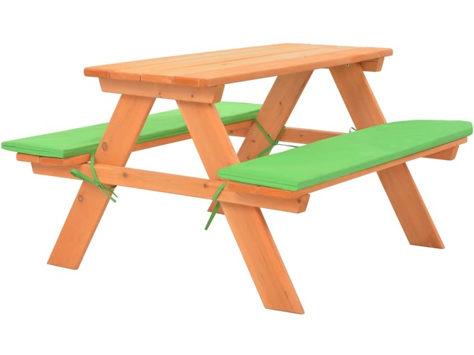 VIDAXL Otroška piknik miza s klopema 89x79x50 cm trden les jelke