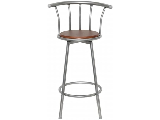 VIDAXL Barski stolček 2 kosa rjave barve jeklo