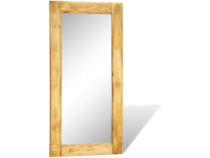 Pravokotno Stensko Ogledalo Leseni Okvir 120 x 60 cm
