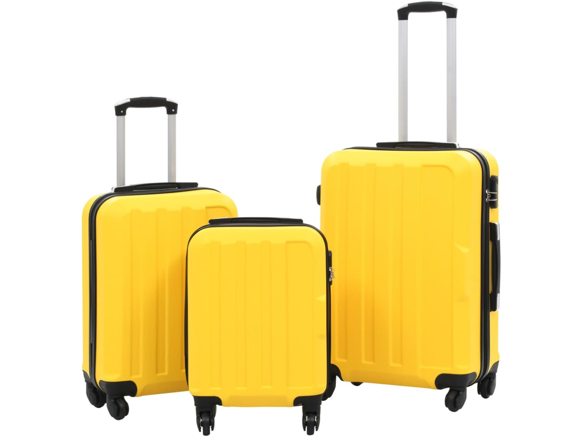 VIDAXL Trdi potovalni kovčki 3 kosi rumeni ABS