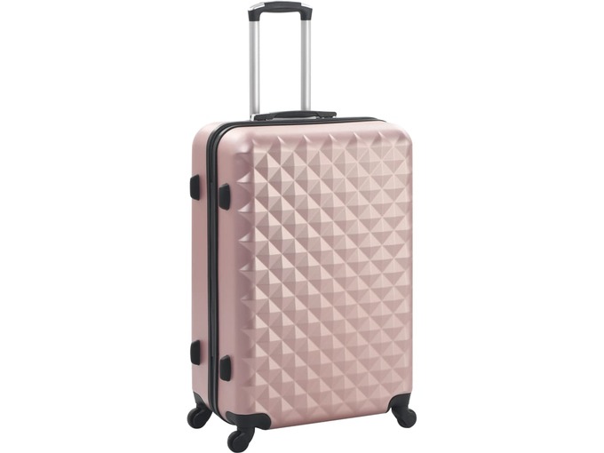 VIDAXL Trdi potovalni kovčki 3 kosi rožnato zlati ABS