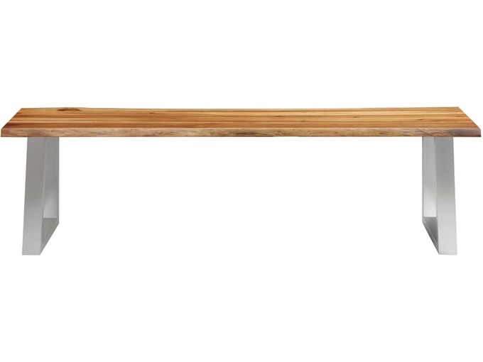 VIDAXL Klop 160 cm trden akacijev les in nerjaveče jeklo