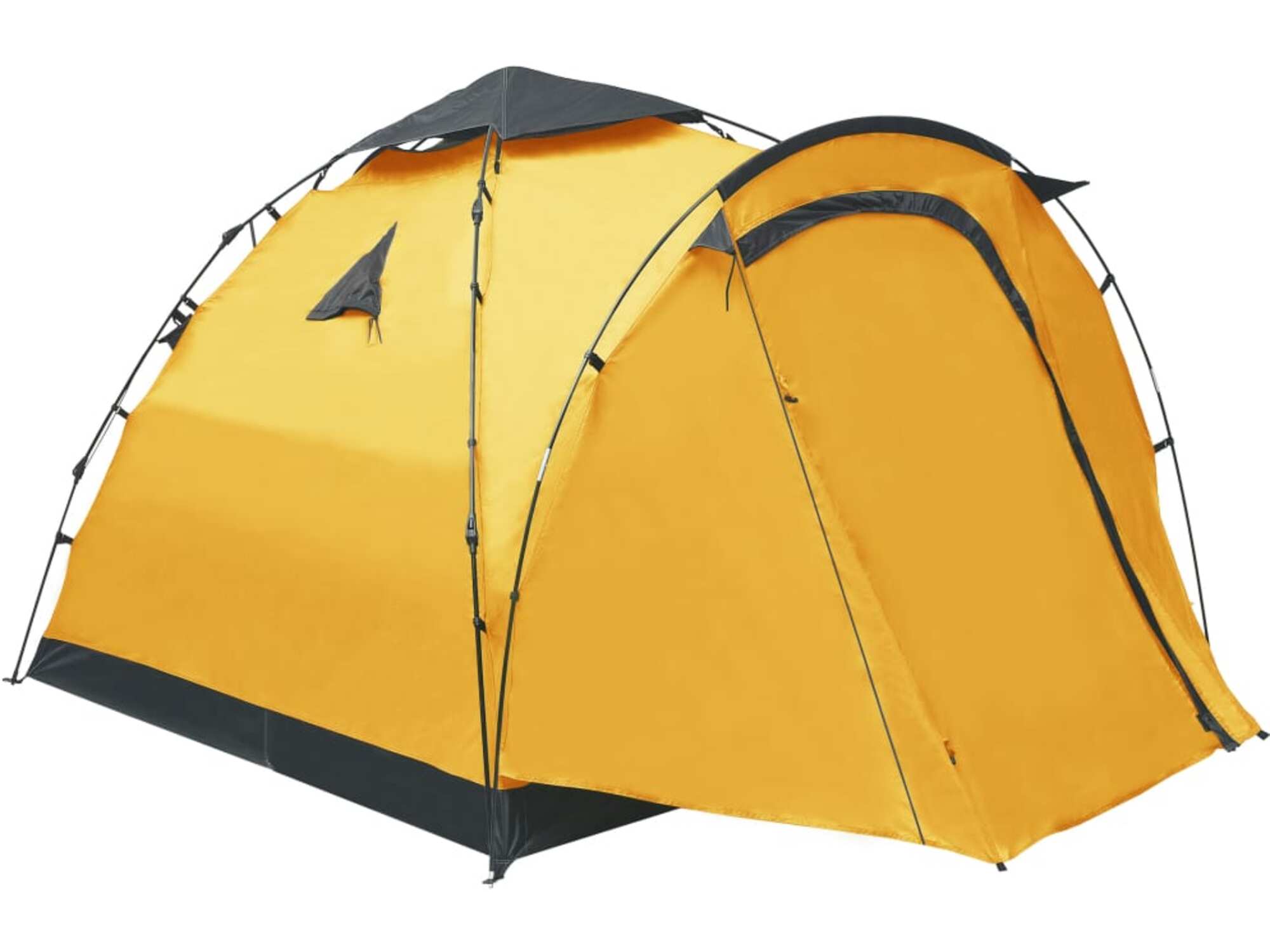 Den Pop up šotor za kampiranje za 3 osebe rumen