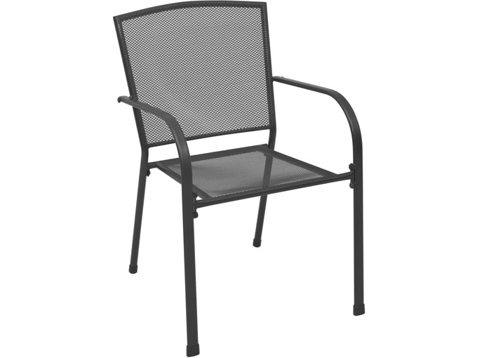 VIDAXL Zunanji stoli 4 kosi mrežast dizajn antracitno jeklo