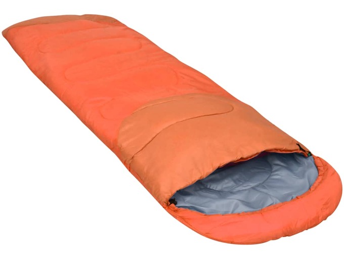 VIDAXL Lahka spalna vreča oranžna 15 °C 850 g