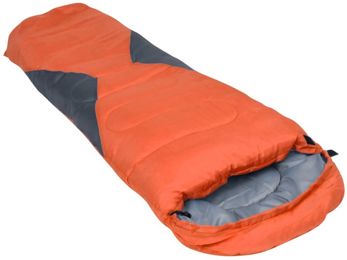 VIDAXL Lahka otroška spalna vreča mumija oranžna 670 g 10°C