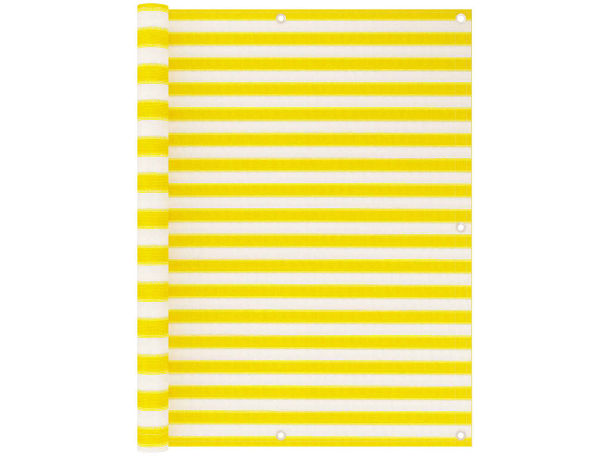 VIDAXL Balkonsko platno rumeno in belo 120x400 cm HDPE