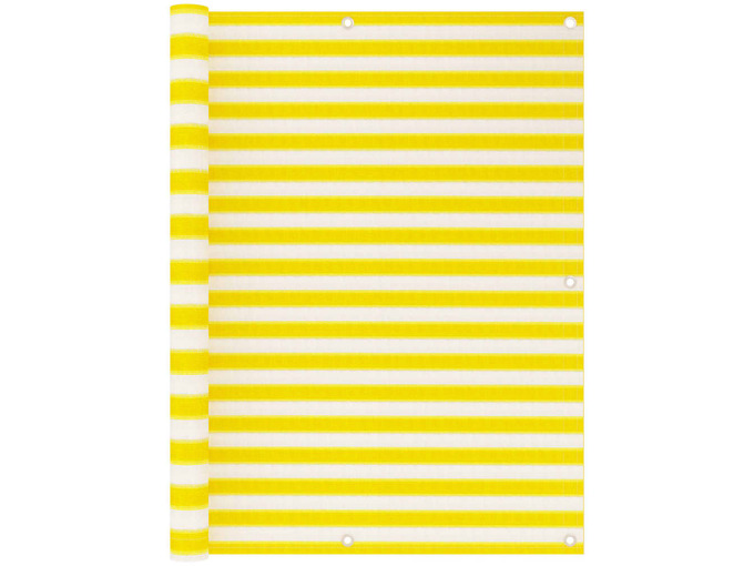 VIDAXL Balkonsko platno rumeno in belo 120x400 cm HDPE