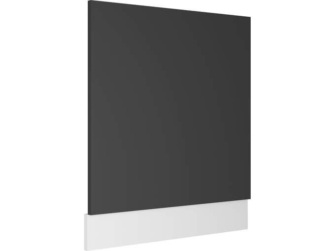 VIDAXL Plošča za pomivalni stroj siva 59,5x3x67 cm iverna plošča