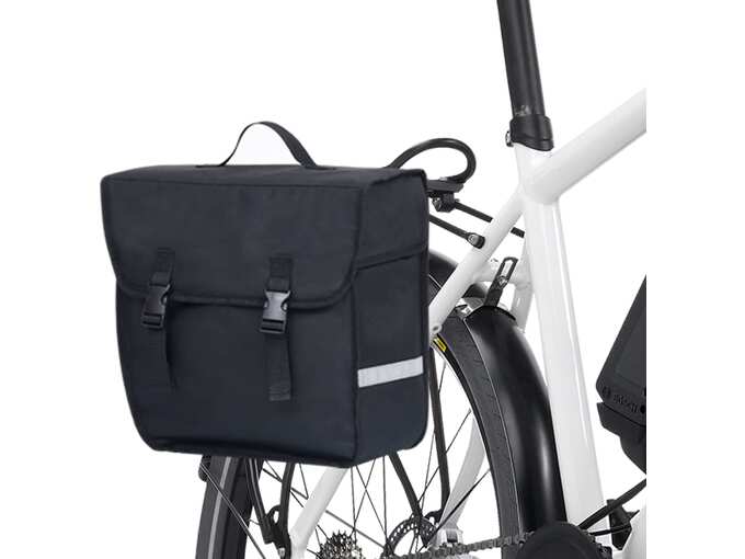 VIDAXL Enojna kolesarska torba za zadnji prtljažnik vodotesna 21L črna