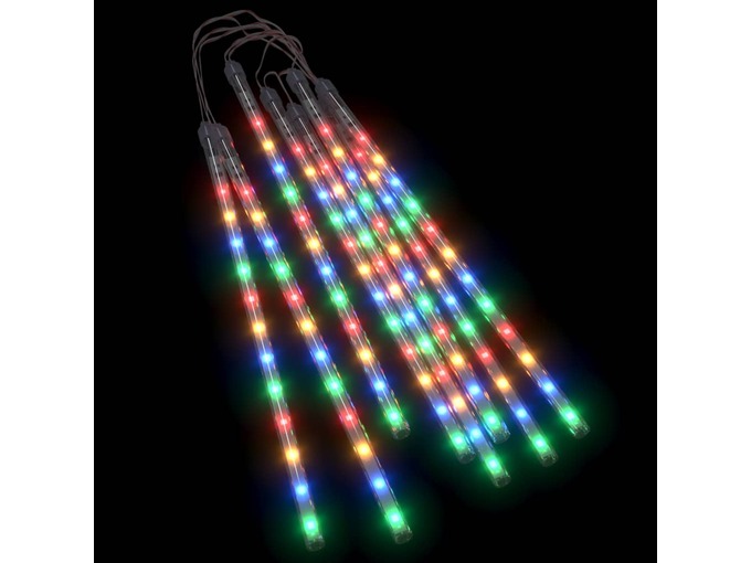 VIDAXL Lučke utrinki 8 kosov 30 cm večbarvne 192 LED lučk