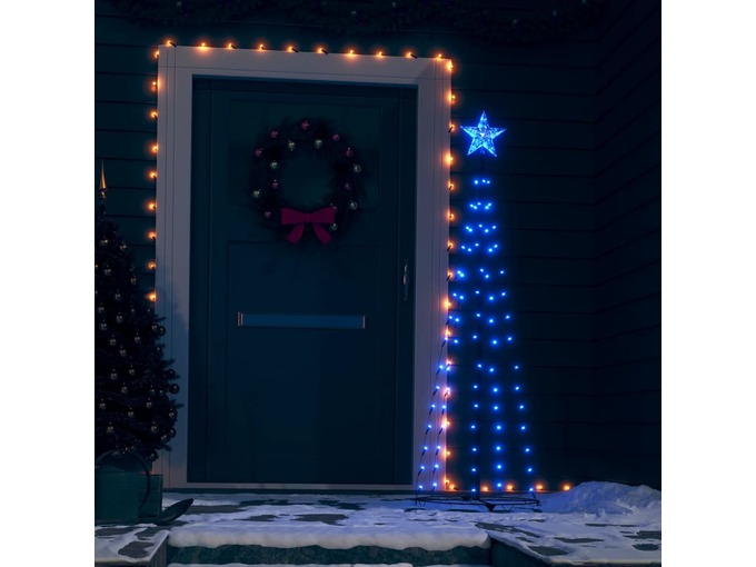 VIDAXL Novoletna jelka stožec modra 84 LED lučk 50x150 cm