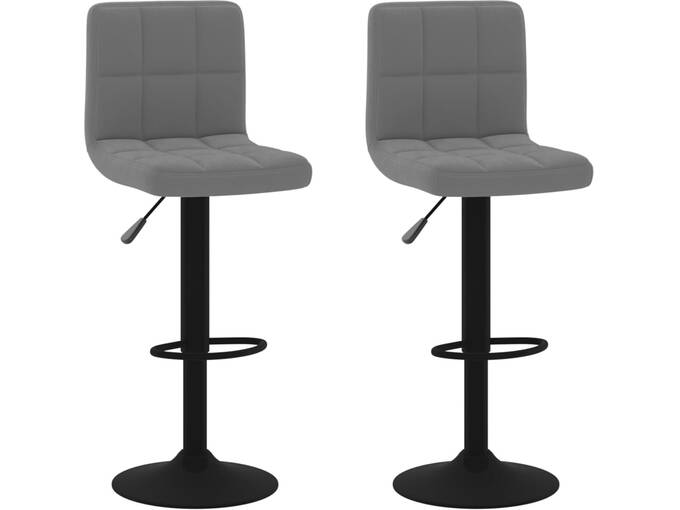 VIDAXL Barski stolčki 2 kosa temno siv žamet