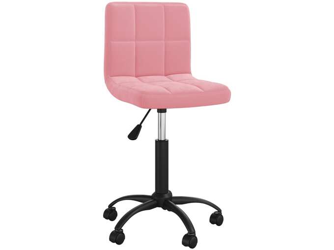 VIDAXL Vrtljiv pisarniški stol roza žamet