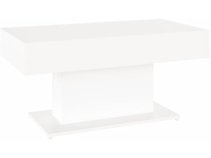 VIDAXL Klubska mizica bela 96x50x45 cm iverna plošča