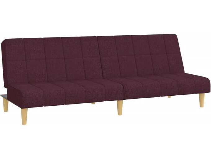 VIDAXL Kavč dvosed z ležiščem vijolično blago