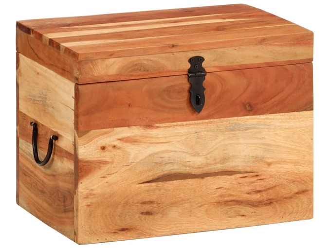 VIDAXL Škatla za shranjevanje 39x28x31 cm trden akacijev les