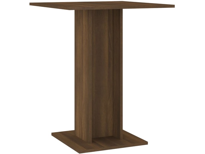 VIDAXL Klubska mizica rjavi hrast 60x60x75 cm konstruiran les