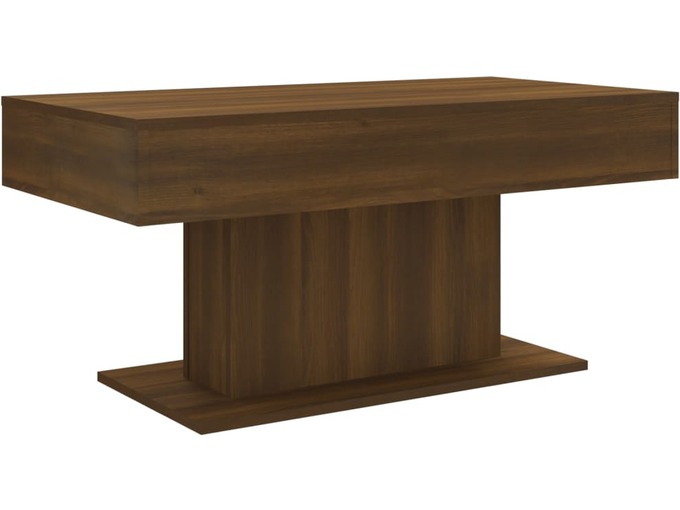 VIDAXL Klubska mizica rjavi hrast 96x50x45 cm konstruiran les