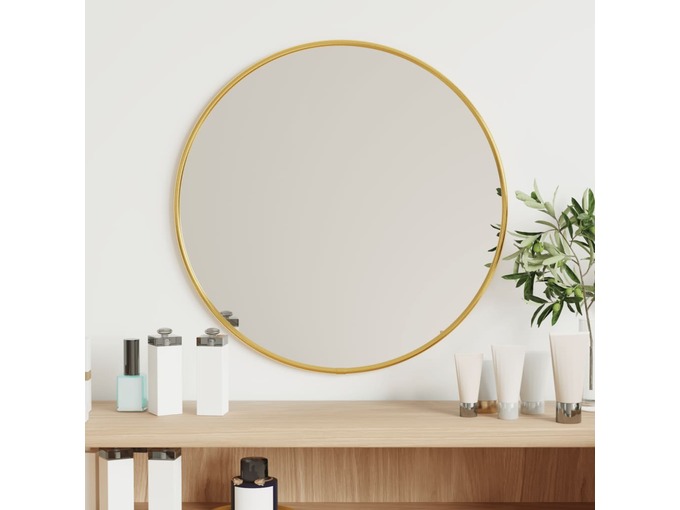 VIDAXL Stensko ogledalo zlate Ø 20 cm okroglo