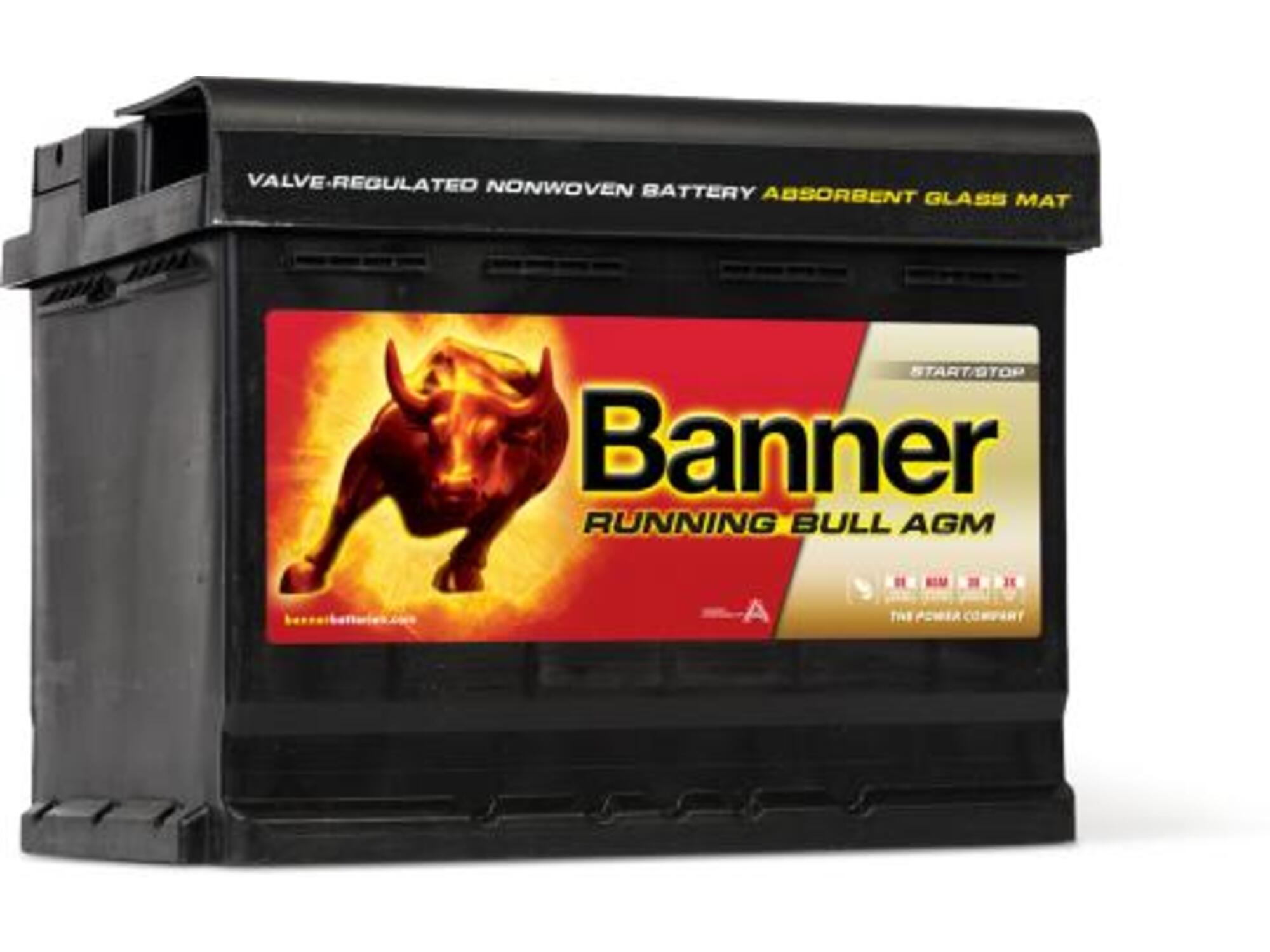 BANNER akumulator running bull 60ah (d+) agm start-stop, plovila z enim aku.-12v