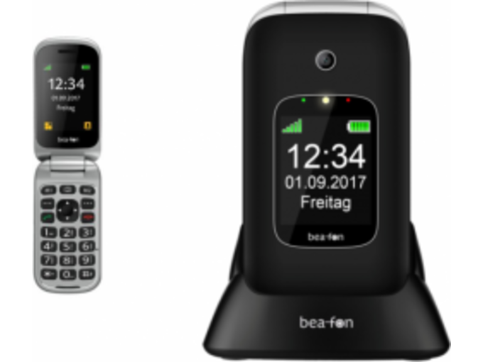 Beafon Sl590 preklopni telefon za starejše na tipke - črn