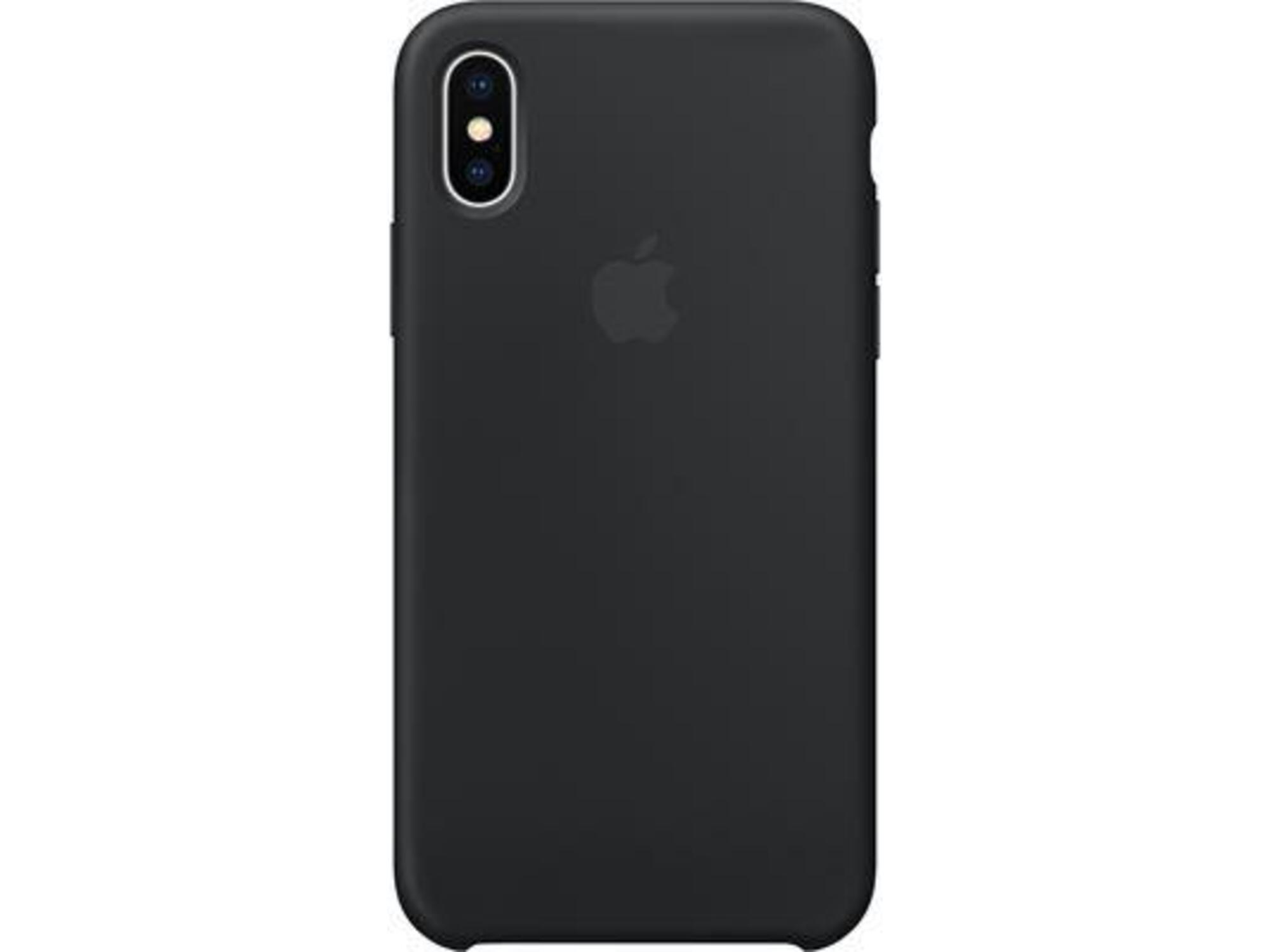 APPLE original ovitek Silicon case MQT12FE/A za iPhone X - črn