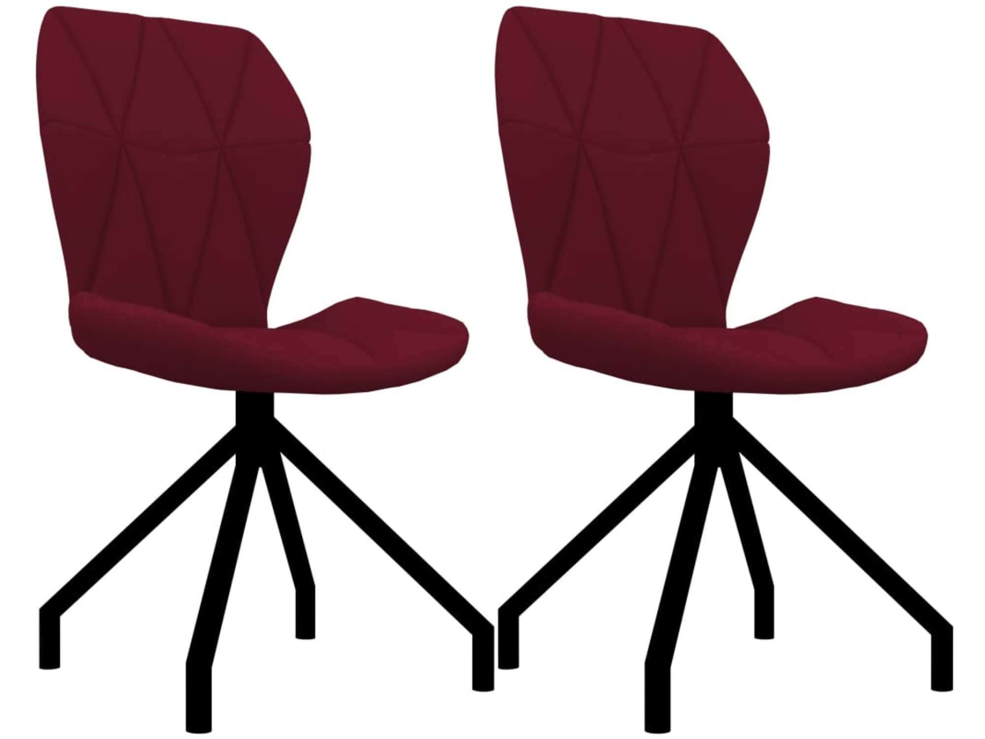 VIDAXL Jedilni stoli 2 kosa rdeče umetno usnje