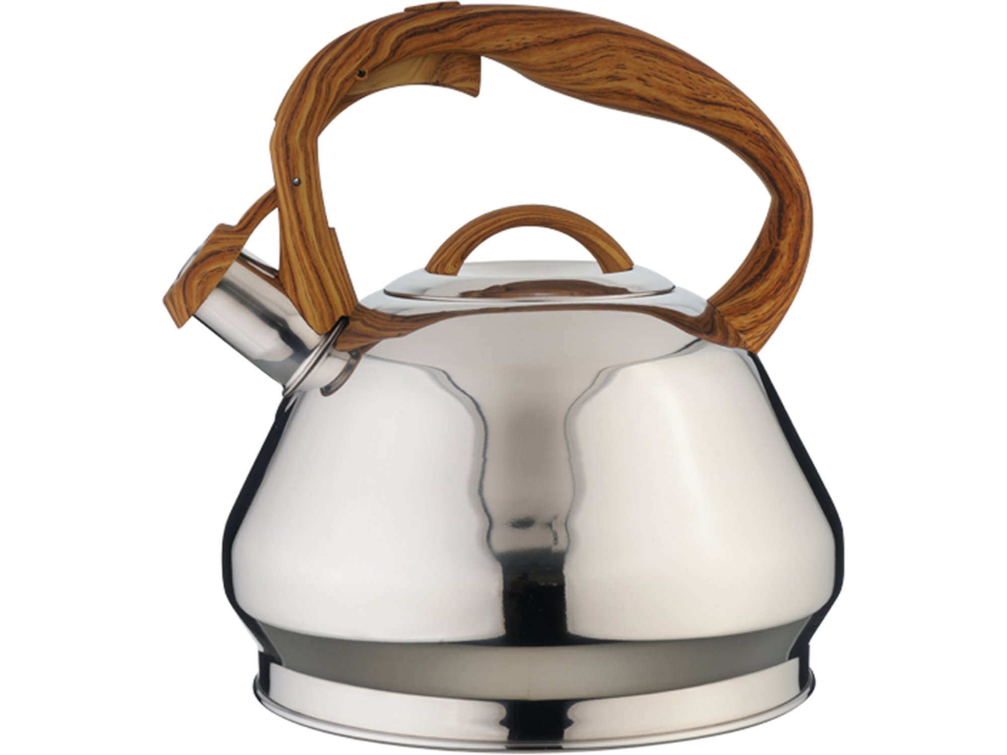 EVA čajnik z ročajem v imitaciji lesa 3,4l, indukcija, inox, pvc