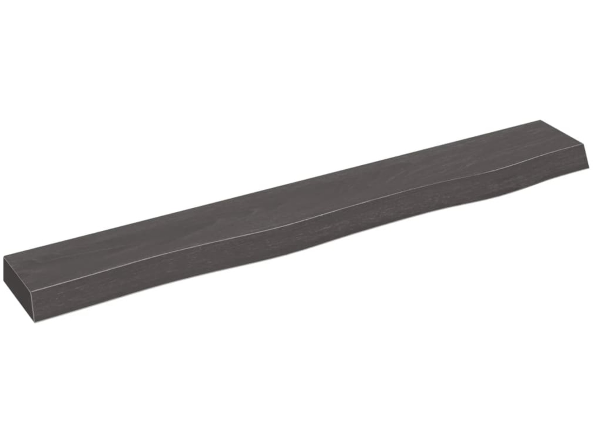 VIDAXL Stenska polica temno siva 80x10x4 cm obdelana trdna hrastovina