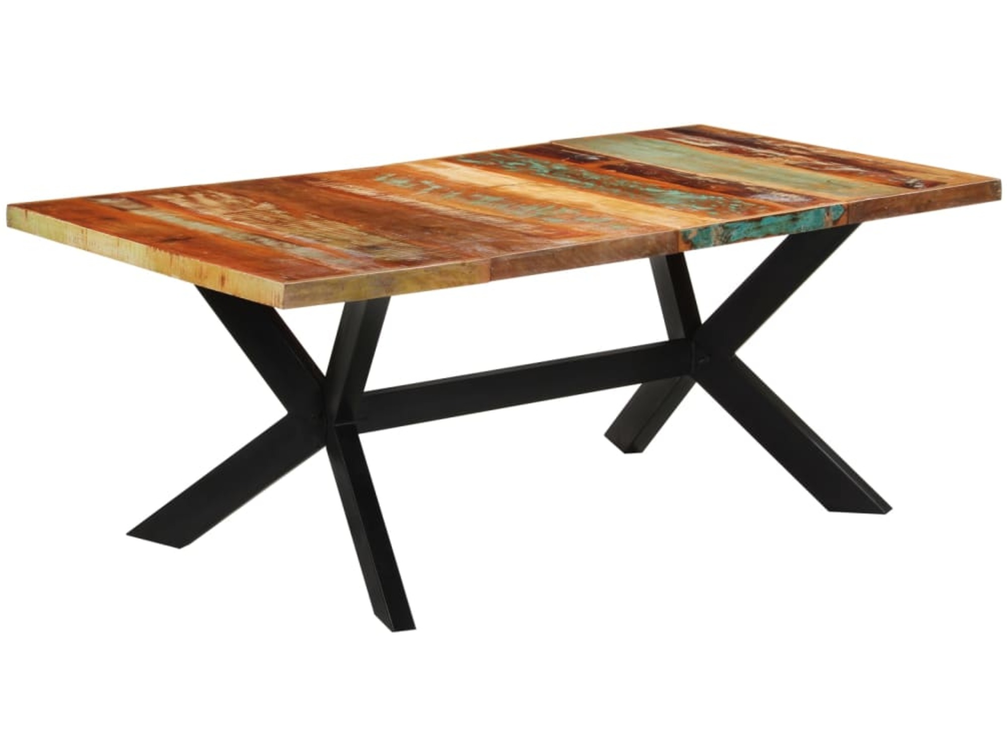 VIDAXL Jedilna miza 200x100x74 cm trden predelan les