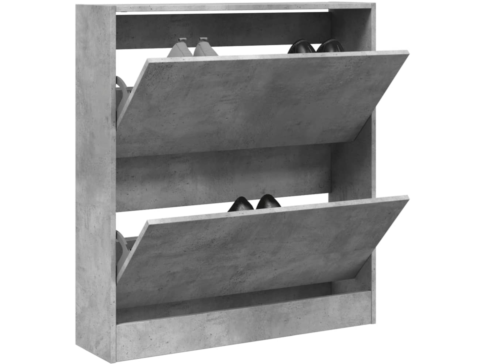 VIDAXL Omarica za čevlje betonsko siva 80x21x87,5 cm inženirski les