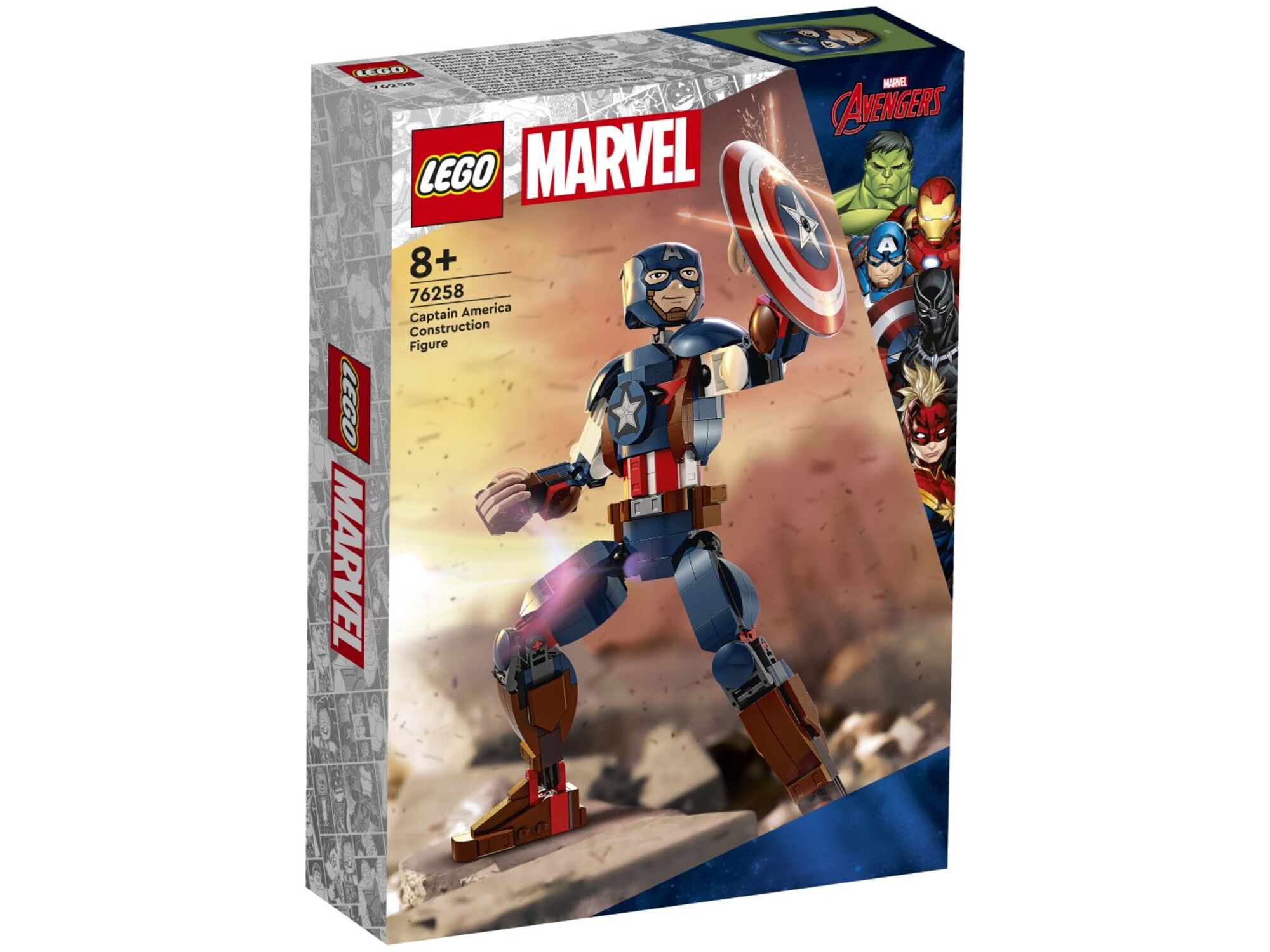 LEGO SUPER HEROES konstrukcijska figura Stotnik Amerika 76258
