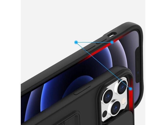 ONASI Lens Cover silikonski ovitek zaščita za iPhone 15 - črn