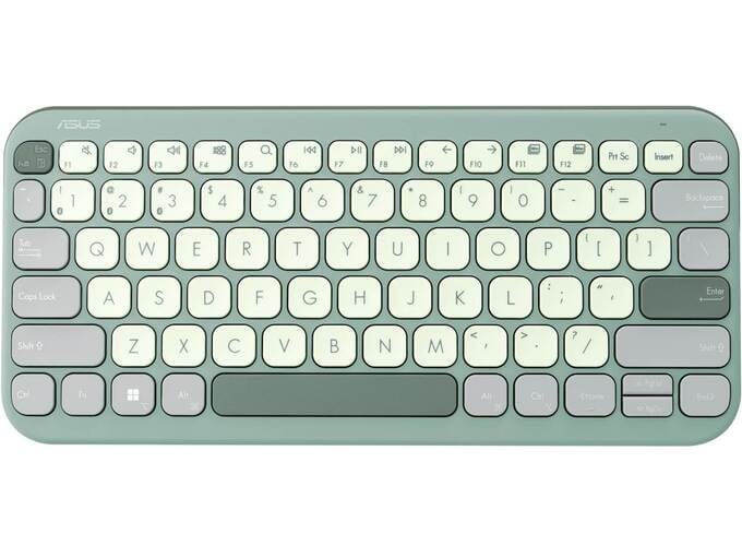 ASUS tipkovnica Marshmallow Keyboard KW100, brezžična, Green Tea Latte, zelena, 90XB0880-BKB050