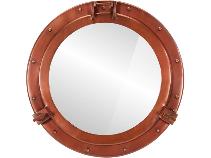 VIDAXL Stensko ogledalo viseče Ø50 cm aluminij in steklo