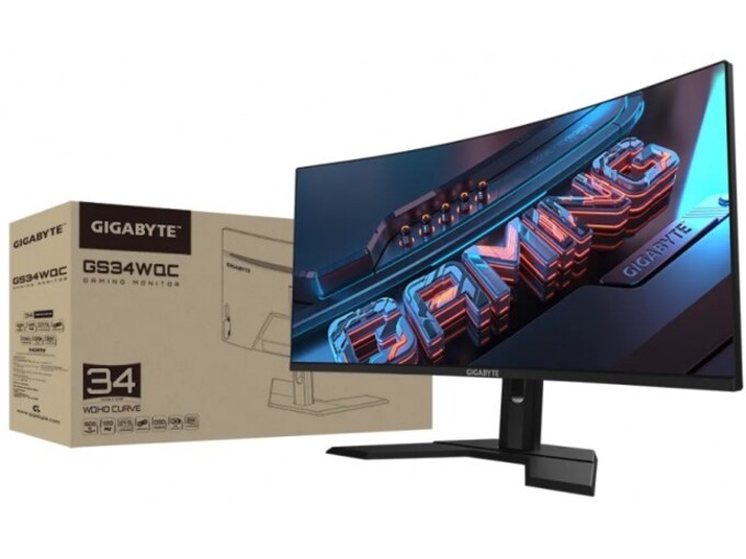 GIGABYTE ukrivljen gaming monitor GS34WQC EU1, 34 inch